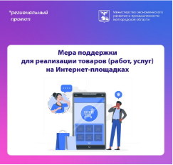 Гранты субъектам МСП в целях выхода на Интернет-площадки.